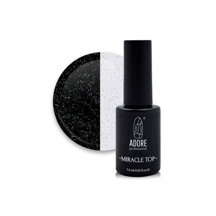 ADORE. Miracle Top coat, №04, Silver shimmer, 8 ml. Топ зі срібним мерехтінням #1