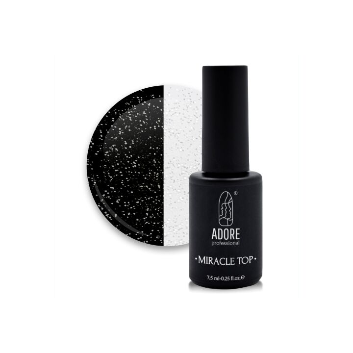 ADORE. Miracle Top coat, №06, Silver glitter, 8 ml. Топ зі срібним сяйвом #1