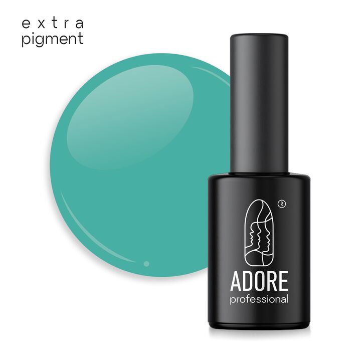 ADORE. Gel Polish, #504, Dewy, 8 ml. Гель-лак, курний смарагдово-блакитний #1