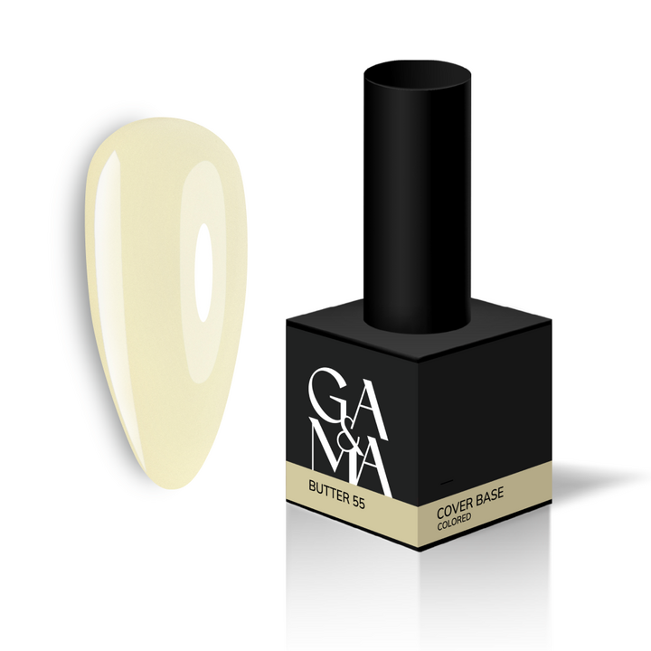 GA&MA. Colored base #55, Light Butter, 15 ml, кольорова база, Світле Вершкове масло #1