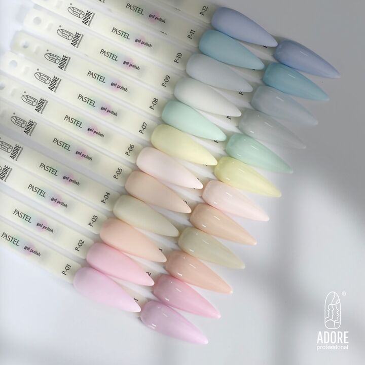 ADORE. Pastel Gel Polish, #P-04, Soft shell, 8 ml. Гель-лак, пастельний молочний #3