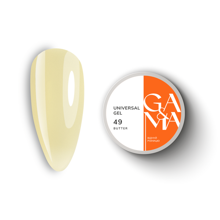 GA&MA. Universal builder gel #49, Butter, 15 ml, гель без опилу, Вершкове масло #1