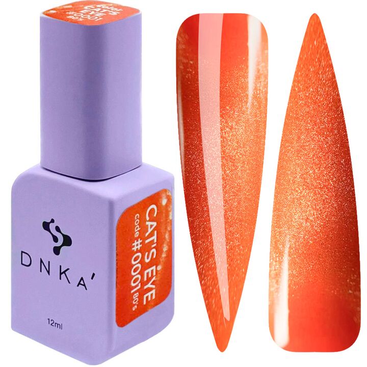 DNKa’. Gel Polish, 80's, Glows in the dark Cat's eye, #0001, 12 ml, гель-лак люмінісцентний "котяче око" #1