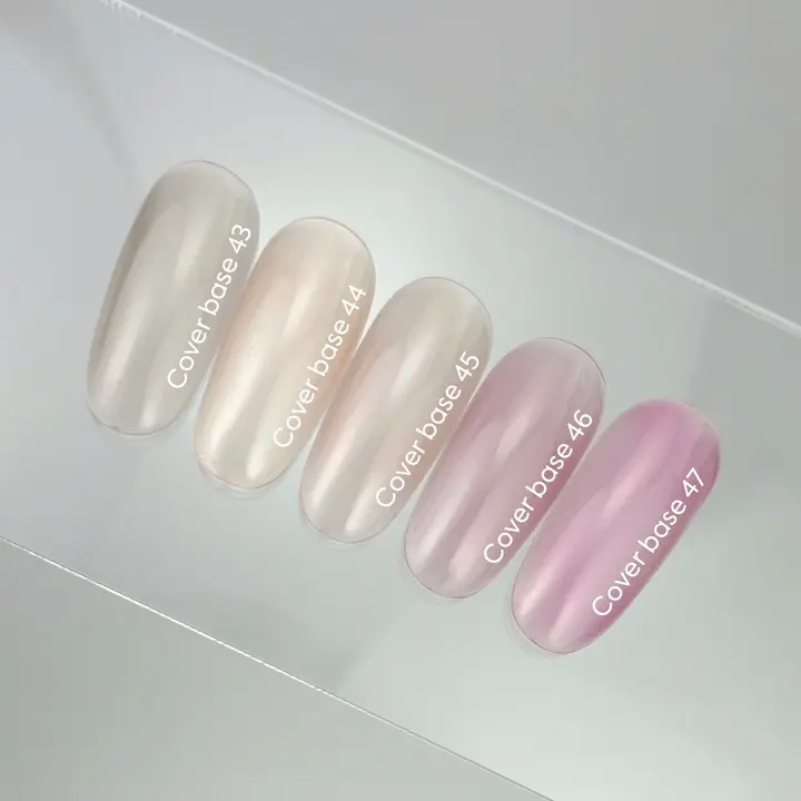 NOTD. Cover Base, NEW Formula, Light pigment #44, 10 ml, напівпрозора персикова база #4