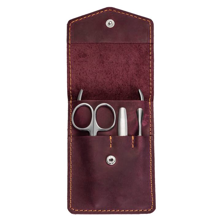 RAIZ. Manicure set, 4 pcs, burgundy. Манікюрний набір, 4 предмети, бордовий #3