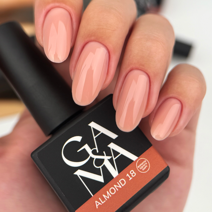 GA&MA. Cover base #18, ALMOND, 15 ml (формула одного шару) #6