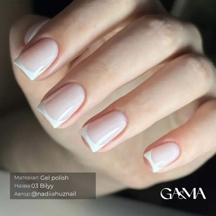 GA&MA. Gel polish #3 WHITE, 15 ml, гель-лак, білий #3