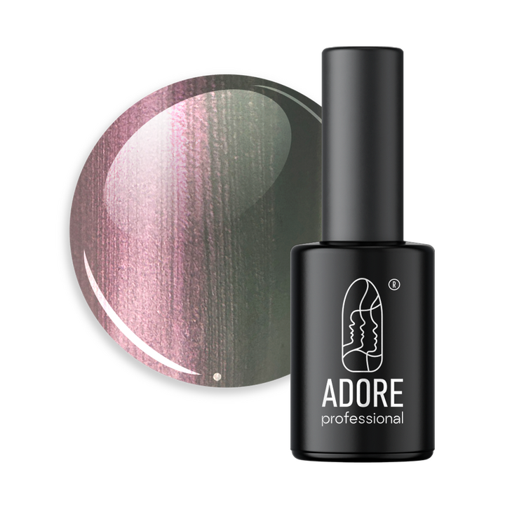 ADORE. Wild Pearls Gel Polish, #W-08, Ruby pearl, 8 ml. Gel polish nacré, gris rosé #1