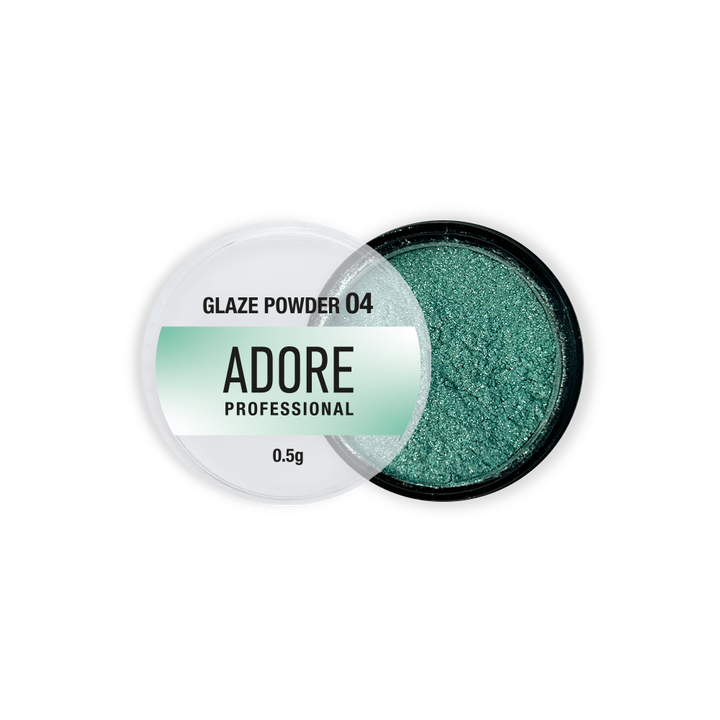 ADORE. Glaze Powder #04, 0.5 g. Дзеркальна втирка-глазур, зелена #1