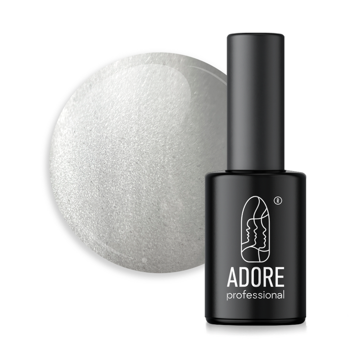 ADORE. Cat's Eye Gel Polish, #Mm-13, Aluminium, 8 ml. Вітражний гель-лак "котяче око", срібло #1