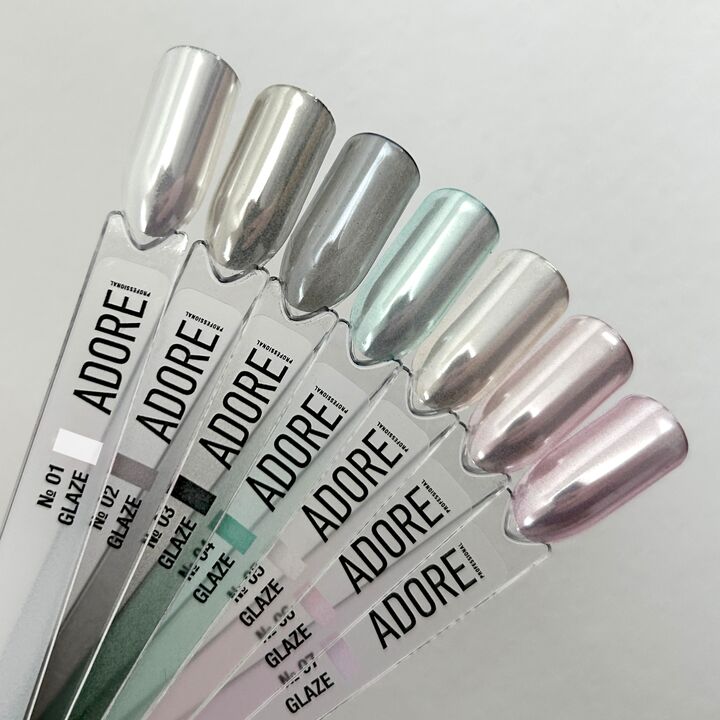 ADORE. Glaze Powder #04, 0.5 g. Дзеркальна втирка-глазур, зелена #3