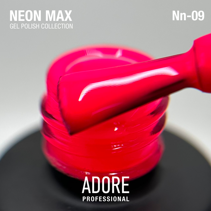 ADORE. Neon Max Gel Polish, #Nn-09, Insta, 8 ml. Gel polish, fuchsia néon #2