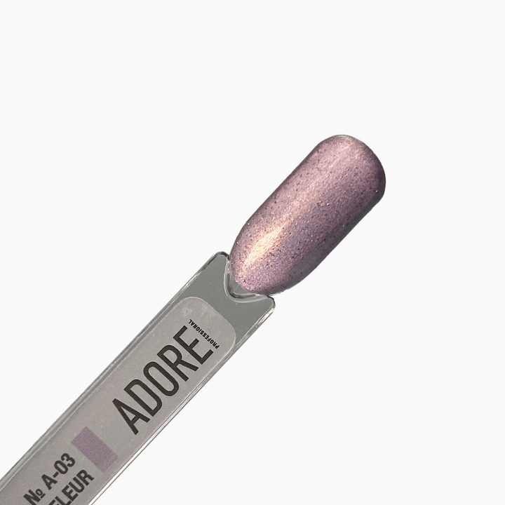 ADORE. Cat's Eye Gel Polish, #A-03, Fleur, 8 ml. Gel-Polish Glas-Katzenauge-Chamäleon, gold-lila #3