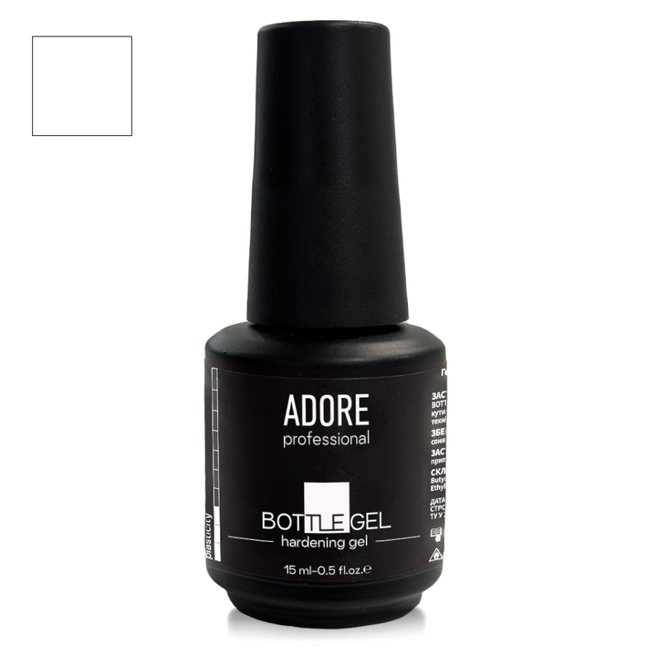 ADORE. Bottle Gel, 15 ml, #01, Milky. Гель для зміцнення, молочний #1