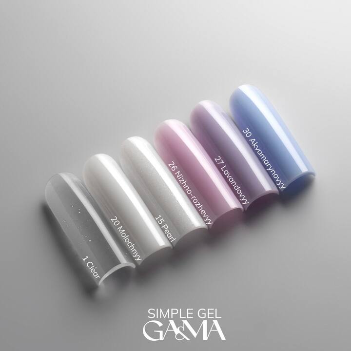 GA&MA. Simple builder gel #26 Pale Pink, 30 ml, Builder Gel ohne Feilen, zart-rosa #6