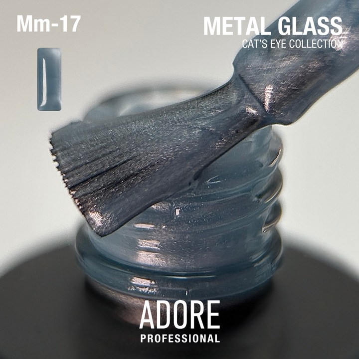 ADORE. Cat's Eye Gel Polish, #Mm-17, Cobalt, 8 ml. Glasmagnet-Gel-Nagellack "Katzenauge", hellblau #2