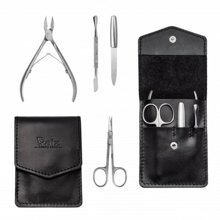 RAIZ. Manicure set, 4 pcs, black. Манікюрний набір, 4 предмети, чорний #1
