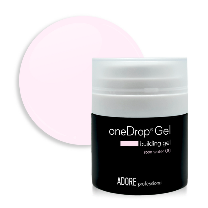 ADORE. One Drop Gel, 30 g, #06, Rose water. Gel per allungamento, latte con sottotono rosa #1