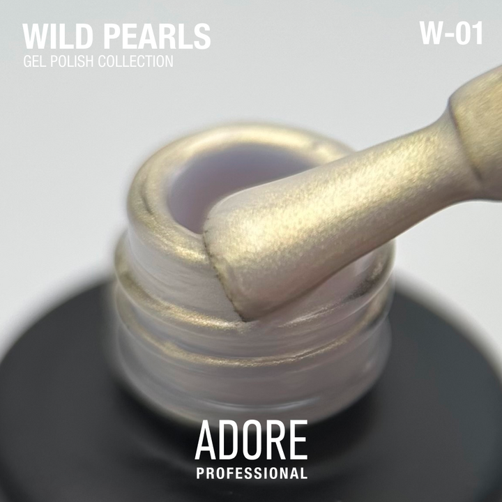 ADORE. Wild Pearls Gel Polish, #W-01, Gold pearl, 8 ml. Perlmutt-Gel Polish, warmes Perlmutt #2