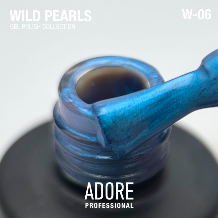 ADORE. Wild Pearls Gel Polish, #W-06, Navy pearl, 8 ml. Perlmutt-Gel-Lack, tiefblau #2