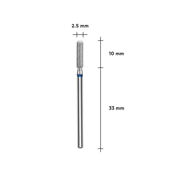 STALEKS. Diamantfrees "CILINDER AFGEROND", blauw, Ø 2.5 mm — STALEKS, NAILSMADE