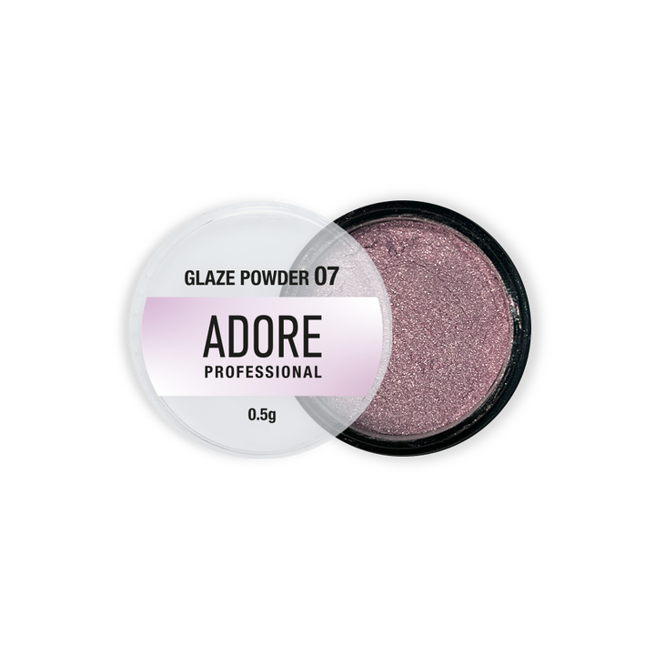 ADORE. Glaze Powder #07, 0.5 g. Дзеркальна втирка-глазур, рожева #1