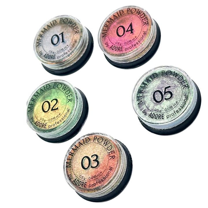 ADORE. Mermaid Powder #03, 0.5 g. Втирка-хамелеон, золотаво-рожево-бузкова #8