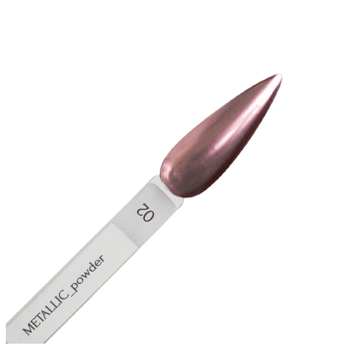 ADORE. Metallic Powder #02, 0.5 g. Pigmento metálico, rosa claro #4