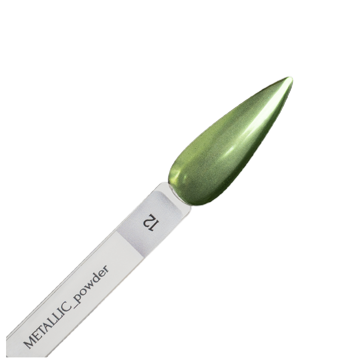 ADORE. Metallic Powder #12, 0.5 g. Polvere metallica, verde chiaro #4