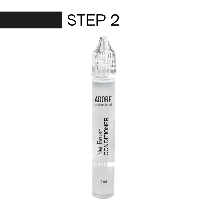 ADORE. Nail Brush CARE SYSTEM, 2*15 ml, Система догляду за пензлями #3