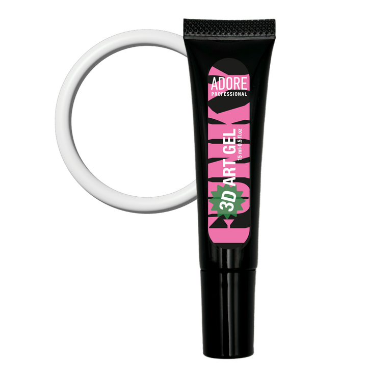 ADORE. 3D Funky Art Gel, №01, White, 15 ml. Гель для об'ємних дизайнів, білий #1