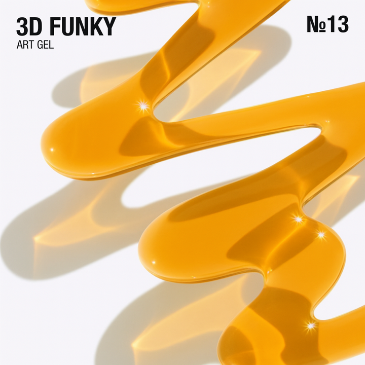 ADORE. 3D Funky Art Gel, №13, Honey glass, 15 ml. Гель для об'ємних дизайнів, медовий вітраж #2