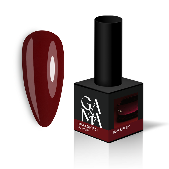 GÉMELY (ex GA&MA). Gel polish, Max Color #012 Black Ruby, 10 ml, гель-лак #2