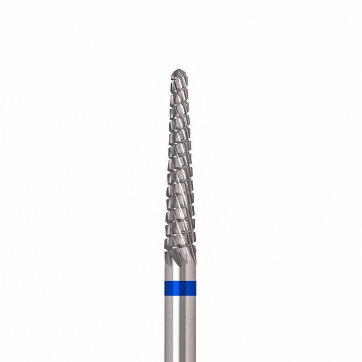 Ülka. Carbide nail bit, needle, blue, Ø 2.3 mm / роб. частина 14mm, Фреза твердосплавна "Голка" синя #1