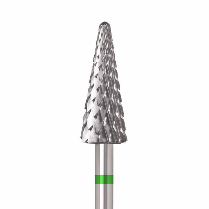 Ülka. Carbide nail bit, cone, green, Ø 6 mm / роб. частина 15 mm, Фреза твердосплавна "Конус" зелена #1