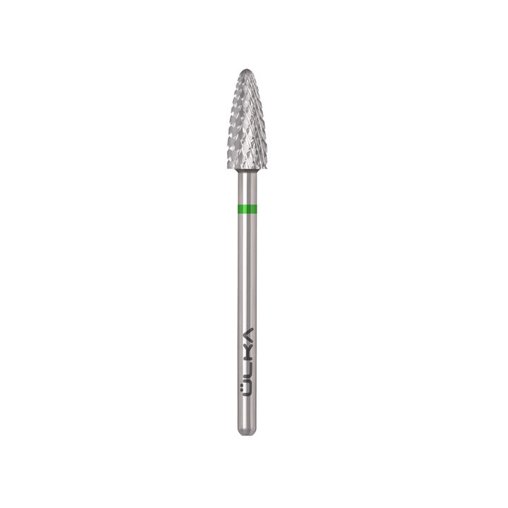 Ülka. Carbide nail bit, corn, green, Ø 5 mm / роб. частина 13 mm, Фреза твердосплавна "Кукурудза" зелена #2