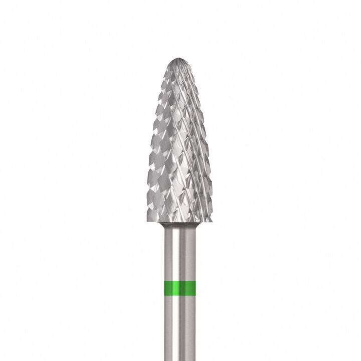 Ülka. Carbide nail bit, corn, green, Ø 5 mm / роб. частина 13 mm, Фреза твердосплавна "Кукурудза" зелена #1