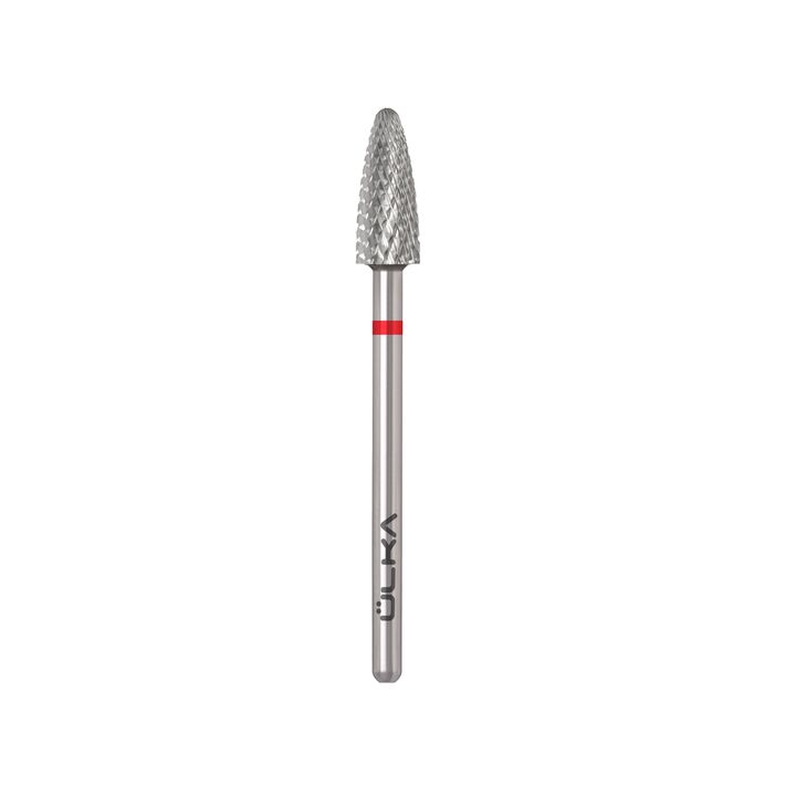 Ülka. Carbide nail bit, corn, red, Ø 5 mm / роб. частина 13 mm, Фреза твердосплавна "Кукурудза" червона #2