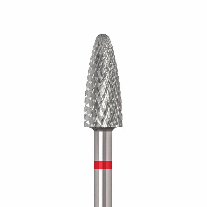 Ülka. Carbide nail bit, corn, red, Ø 5 mm / роб. частина 13 mm, Фреза твердосплавна "Кукурудза" червона #1