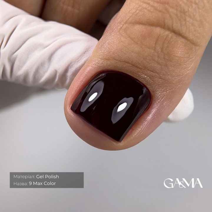 GÉMELY (ex GA&MA). Gel polish, Max Color #009 Black Cherry, 10 ml, гель-лак #4