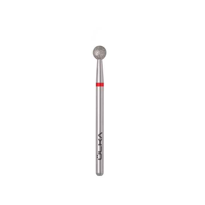 Ülka. Diamond nail bit, ball, red, Ø 4 mm, Фреза алмазна "Куля" червона #2