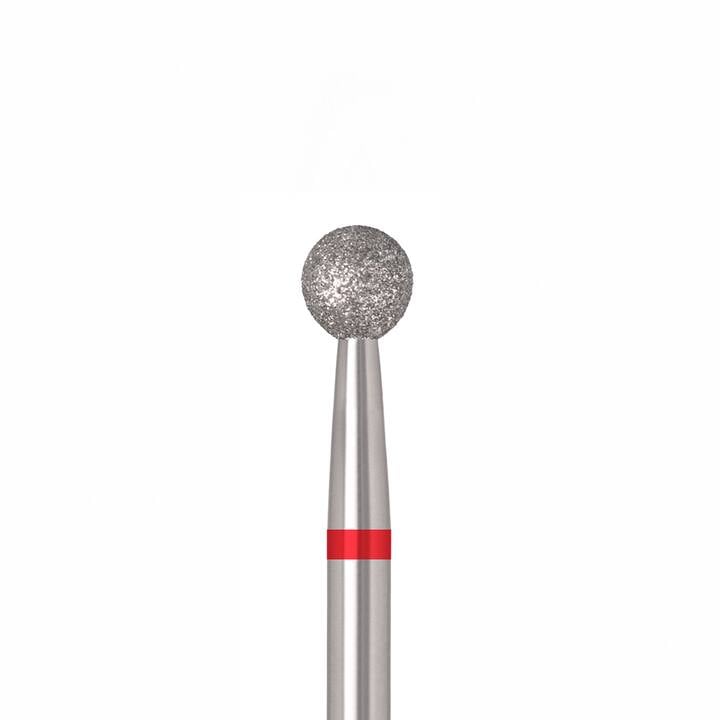 Ülka. Diamond nail bit, ball, red, Ø 4 mm, Фреза алмазна "Куля" червона #1