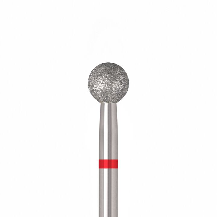 Ülka. Diamond nail bit, ball, red, Ø 5 mm, Фреза алмазна "Куля" червона #1