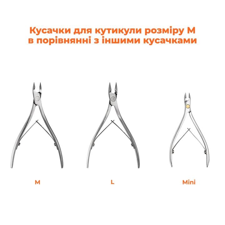 OSTRO. Cuticle nippers, 8-9 mm, Кусачки для кутикули, M #4
