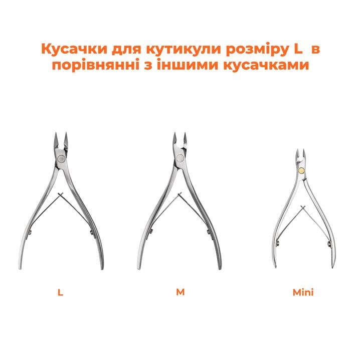 OSTRO. Cuticle nippers, 11-12 mm, Кусачки для кутикули, L #4