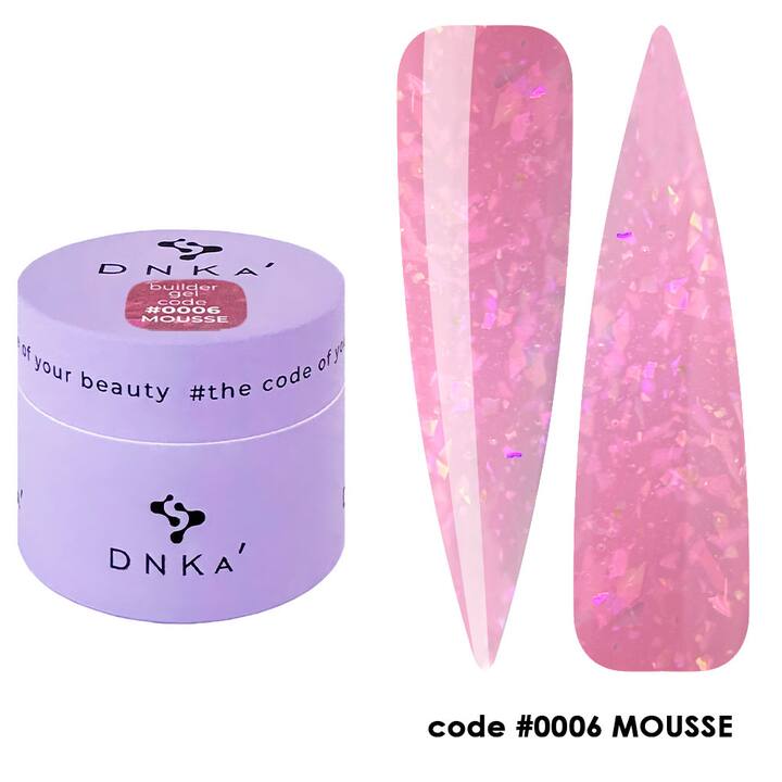 DNKa’. Builder Gel, Mousse, #0006, 15 ml, гель для моделювання #1