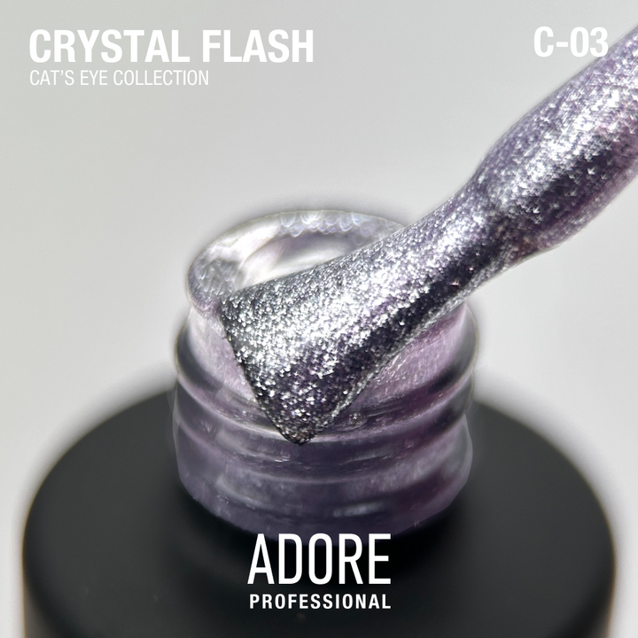 ADORE. Cat's Eye Gel Polish, #C-03, 8 ml. Lichtreflektierender Gel Polish "Katzenauge", lavendel-violett #2
