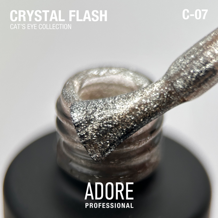 ADORE. Cat's Eye Gel Polish, #C-07, 8 ml. Lichtreflektierender Gel-Nagellack "Katzenauge", funkelndes Gold #2