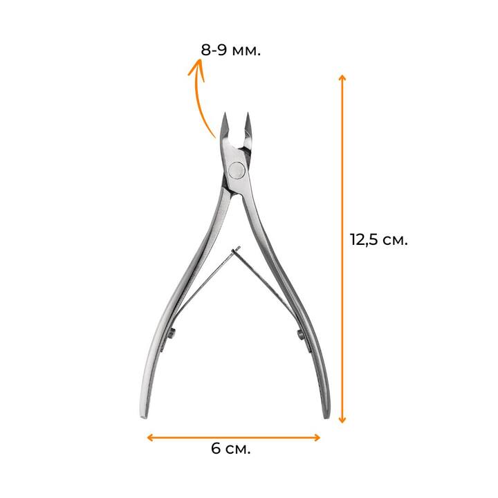OSTRO. Cuticle nippers, 8-9 mm, Кусачки для кутикули, M #3