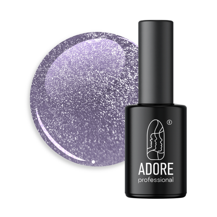 ADORE. Cat's Eye Gel Polish, #C-03, 8 ml. Lichtreflektierender Gel Polish "Katzenauge", lavendel-violett #1